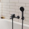 Nástěnná vanová baterie DOXA se sprchovým setem - černá