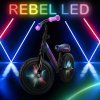 Dětské odrážedlo REBEL LED neonově růžové
