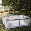 Dětská ohrádka a hrací centrum FANKO 130 × 130 – šedá