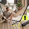 Zahradní houpací síť RELAXA se stojanem – béžová
