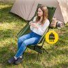 Skládací turistické křeslo s opěrkou hlavy - zelené