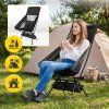 Skládací turistické křeslo s opěrkou hlavy - černé