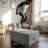 Pěnové křeslo s trampolínou RIBBI – tmavě šedé