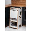 Montessori kuchyňský pomocník Kitchen Helper BUBBLE STEP – bílý