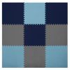 Pěnový koberec MAXI 9 ks 180x180x1 cm tmavě modro-tmavě šedo-modrý