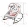 Vibrační lehátko – houpátko – židlička 3v1 pro děti od narození do 18 kg - králíček - prášek růžový