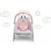 Vibrační lehátko – houpátko – židlička 3v1 pro děti od narození do 18 kg - králíček - prášek růžový