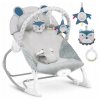 Vibrační lehátko – houpátko  – židlička pro děti od narození do 18 kg - šedý
