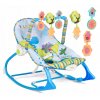 Vibrační lehátko – houpátko – židlička 3v1 pro děti od narození do 18 kg - dinosauři - blankytný
