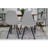 Designová židle MASSIMO BLACK světle šedá