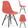 Designová židle MASSIMO BLACK tmavě lososová