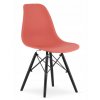 Designová židle MASSIMO BLACK tmavě lososová