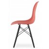 Designová židle MASSIMO BLACK tmavě lososová