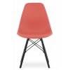 Designová židle MASSIMO BLACK tmavě lososová