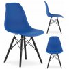 Designová židle MASSIMO BLACK tmavě modrá