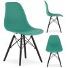Designová židle MASSIMO BLACK zelená