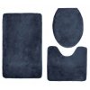 Koupelnový plyšový koberec OSLO RABBIT - Tmavě Modrý
