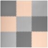 Pěnový koberec MAXI 9 ks 180x180x1 cm šedo-grafitovo-lososová