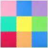 Pěnový koberec MAXI 9 ks 180x180x1 cm multicolor