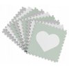 Pěnové puzzle MAXI 16 ks 150x150x1,4 cm srdce a hvězdy šedo-bílo-mátové