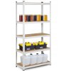 Kovový regál bílý 150 x 75 x 35 cm