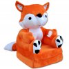 Dětské plyšové rozkládací křesílko liška