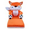 Dětské plyšové rozkládací křesílko liška