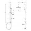 Sprchová souprava DIVIO MEXEN ERIK 8 s termostatickou baterií - černá