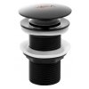 Sifon Sifon umyvadlový PUNTI s click/clack zátka bez přepadu univerzální černý