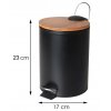 Odpadkový koš VINI černý