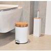 Sada odpadkový koš s stojan na toaletní papír a WC štětka BIN bílý