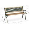 Zahradní lavice s opěradlem 124 x 74 x 43 cm