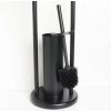 Stojan na toaletní papír s WC štětka LAZARO černý