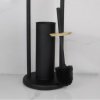 Sada stojan na toaletní papír s WC štětka BAKARI černý