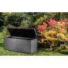Zahradní truhla 143,5 x 57 x 53,5 cm šedá