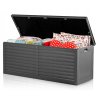 Zahradní truhla 143,5 x 57 x 53,5 cm šedá