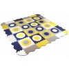 Pěnové puzzle MAXI 16 ks 151x151x1 cm modro-žluto-bílé