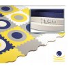 Pěnové puzzle MAXI 16 ks 151x151x1 cm modro-žluto-bílé