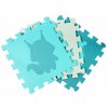 Pěnové puzzle MAXI 9 ks 114x114x1 cm tyrkysovo-modro-bílé