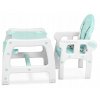 Jídelní dětská židle se stolem 5v1 - tyrkysová