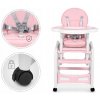 Jídelní dětská židle se stolem 5v1 - růžová