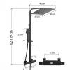 Sprchová souprava LUGANO s termostatickou baterií černá