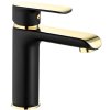 Umyvadlová baterie DIVIO REA BLOOM nízká černá/zlatá