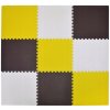 Pěnový koberec MAXI 9 ks 180x180x1 cm bílo-žluto-hnědý