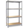 Kovový regál bílý 150 x 75 x 30 cm