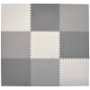 Pěnový koberec MAXI 9 ks 180x180x1 cm světle šedo-bílo-tmavě-šedý