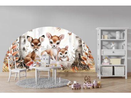 Samolepka na zeď – jelínci v lese