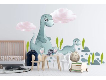 Samolepka na zeď – pohádkoví dinosauři