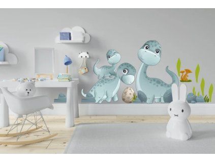 Samolepka na zeď – veselí dinosauři