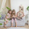 Pěnová rozkládací pohovka RIBBI – světle šedá